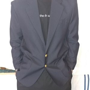 Classic Gold Buttoned Suit Jacket